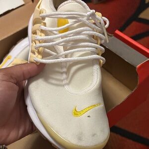 Nike White and Yellow Athletic Shoes